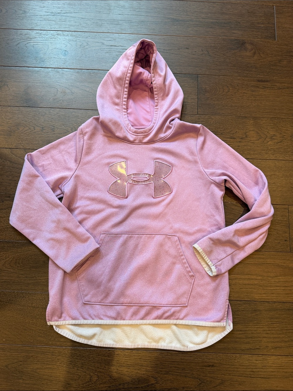Under Armour Girls Light Purple Hooded Fleece Sweatshirt Youth Large C44-013